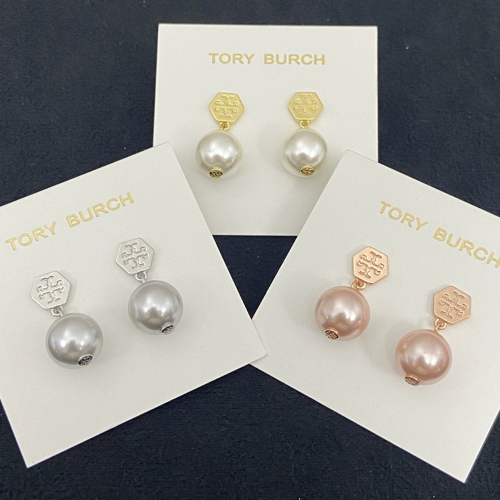 Tory Burch Inlaid Letter Earrings